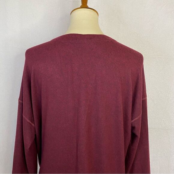 RAILS V-NECK LEIGH PORT VELVET LACE-UP LONG SLEEVE SWEATER - Picture 8 of 12